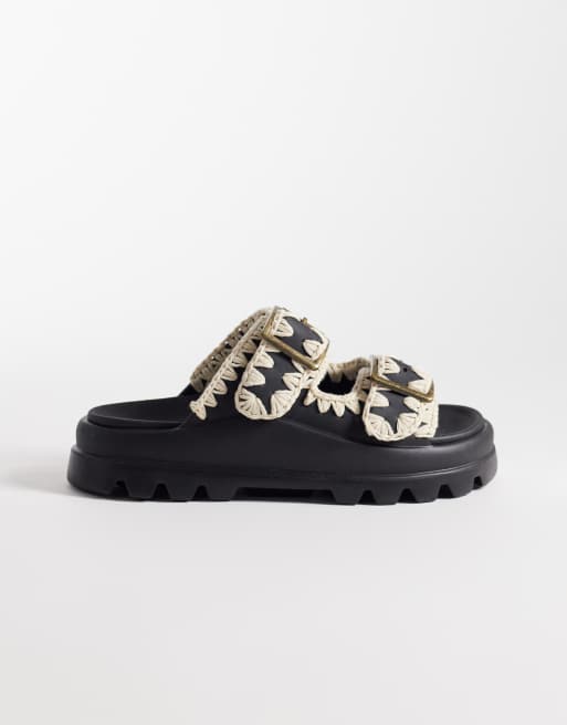 Mou – EVA-Sandalen in Schwarz mit zwei Schnallen, 3 von 4