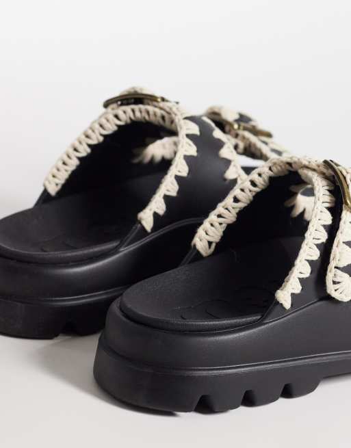 Mou – EVA-Sandalen in Schwarz mit zwei Schnallen, 4 von 4