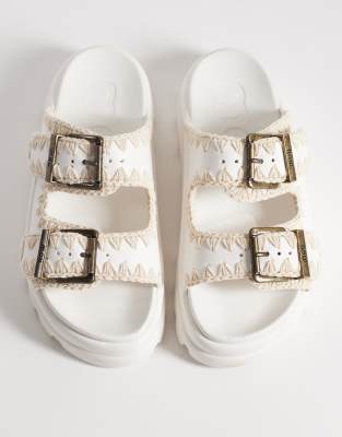 Mou - EVA-Sandalen in Weiß mit zwei Schnallen