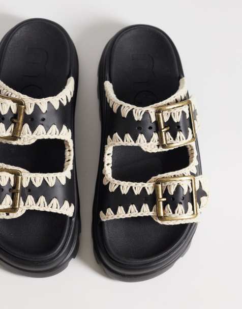 Mou EVA two buckle Sandals in black - view 1