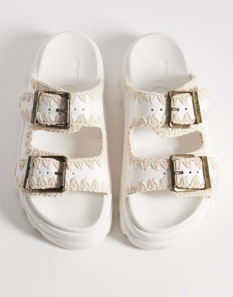 Mou EVA two buckle Sandals in white - view 1