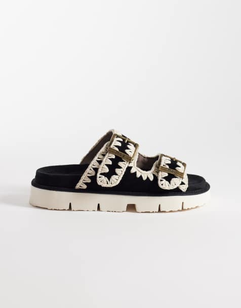 Mou – Sandalen in Schwarz mit zwei Schnallen - view 1