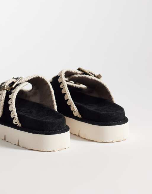 Mou – Svarta sandaler med två spännen, 4 av 4