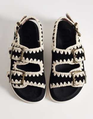 Mou Two Buckle Backstrap Sandals In Multi