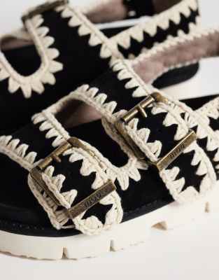 Mou Two Buckle Backstrap Sandals In Multi