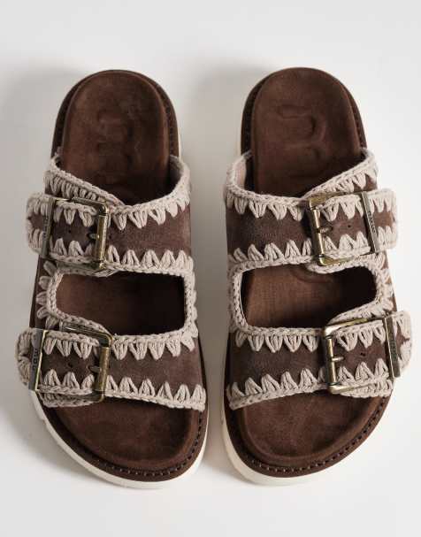 Mou two buckle Sandals in brown - view 1