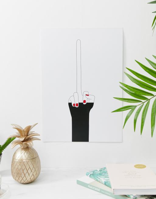 Download Moxon middle finger A3 wall art | ASOS