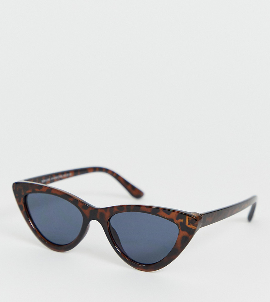 Mørkebrune solbriller, cateye, fra New Look
