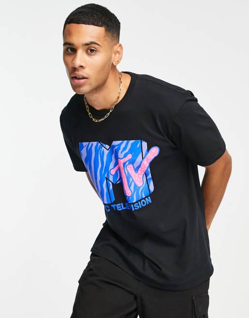MTV oversized t shirt in black