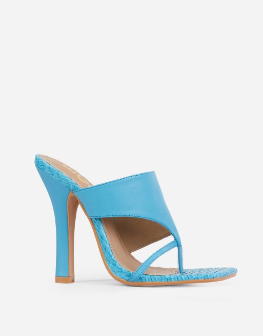 Mules azules con tacón Captivating de Ego x Molly-Mae