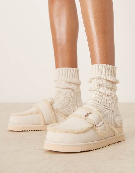 Mules beis de tejido tipo peluche Kylie de RAID - view 1