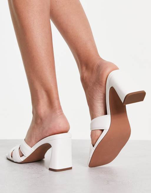 Mules blancas best sale