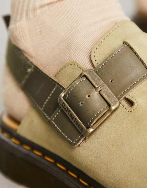 Mules color oliva pálido de ante Jorge II de Dr Martens, 3 de 4