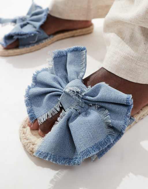 Mules estilo alpargatas con detalle de lazo de denim Jem de ASOS DESIGN, 3 de 4