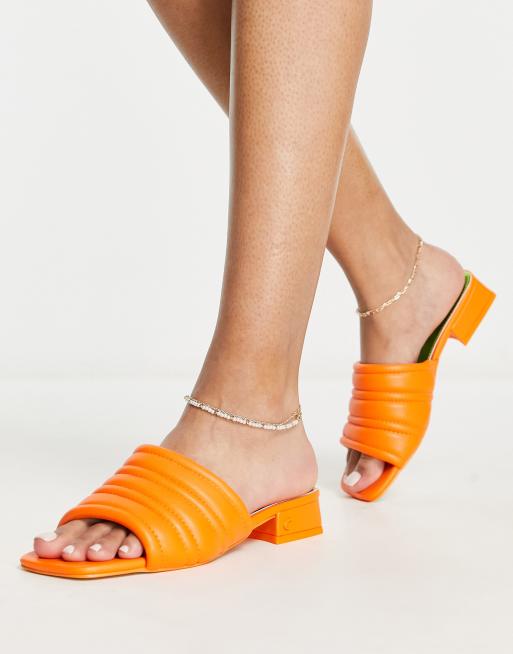 Mules naranja luminoso con tac n bajo Joana de Circus NY