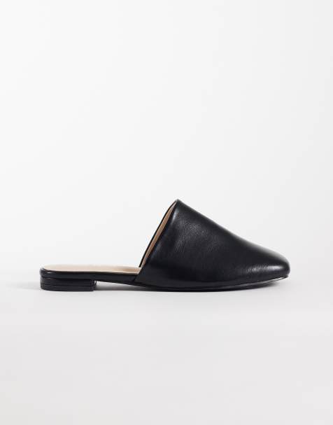 Mules negras planas Emmi de Public Desire Wide Fit - view 1