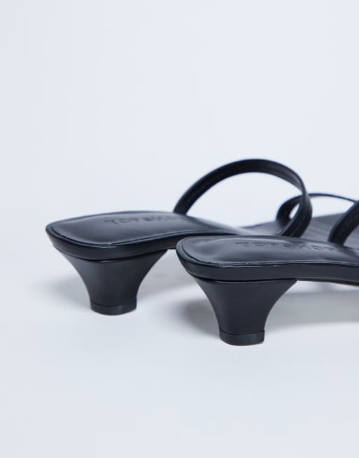 Mules negros de tacón cónico Izzy de Topshop, 2 de 4