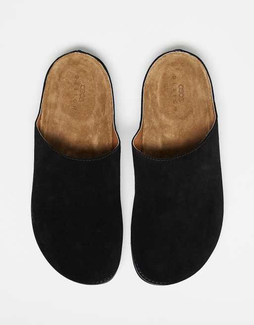 Mules negros estilo zuecos de ante de ASOS DESIGN, 4 de 4