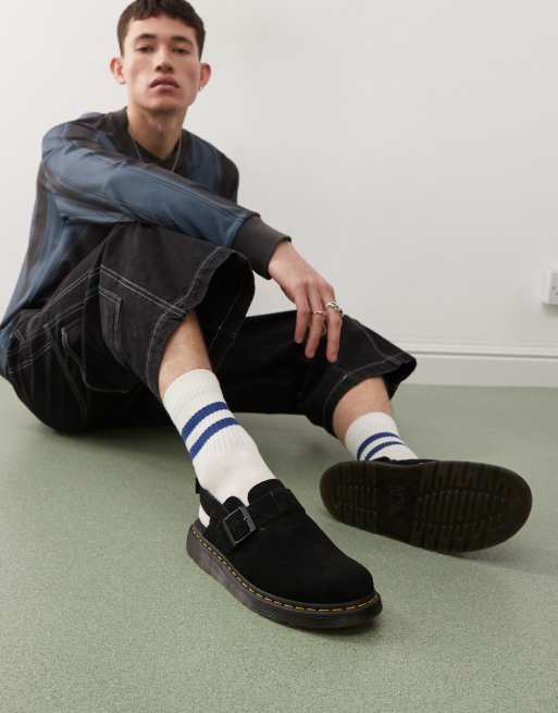 Mules negros unisex de ante Jorge II de Dr. Martens, 4 de 4