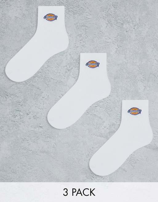 Multipack de 3 pares de calcetines blancos de caña media Valley Grove de Dickies