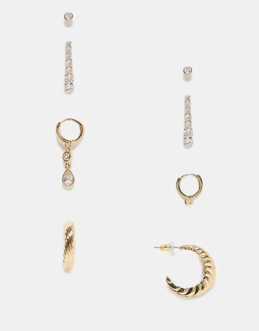 Multipack de pendientes dorados combinables de ALDO 