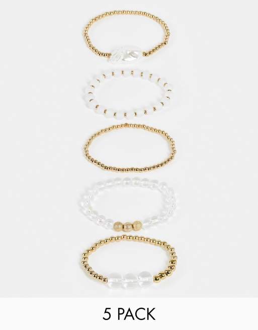 Multipack de pulseras blancas de SVNX