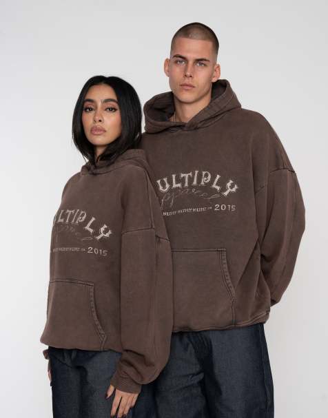 Multiply Apparel - Amphitheater - Oversized hoodie in donkerbruin - view 1