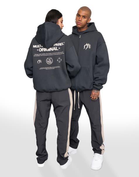 Multiply Apparel – Asphalt – Hose aus Webstoff in schwarze Limonade - view 1