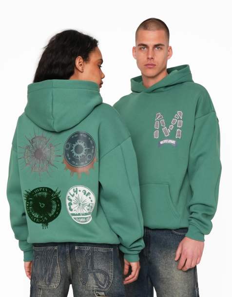 Multiply Apparel - Assortment - Felpa oversize con cappuccio verde - view 1