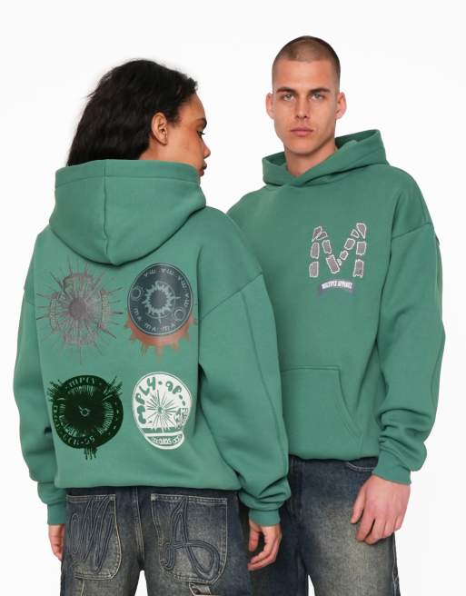 Multiply Apparel - Assortment - Felpa oversize con cappuccio verde