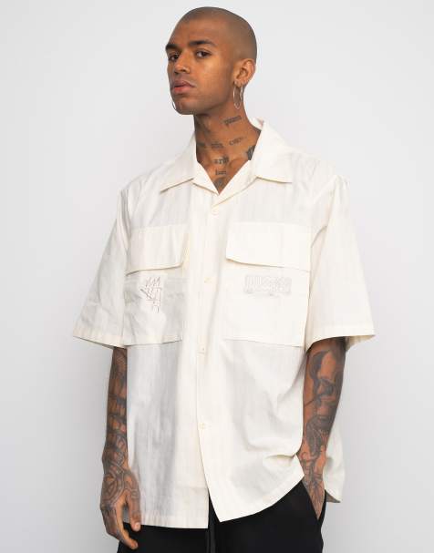 Multiply Apparel - Bars - Camicia oversize bianco asparago - view 1