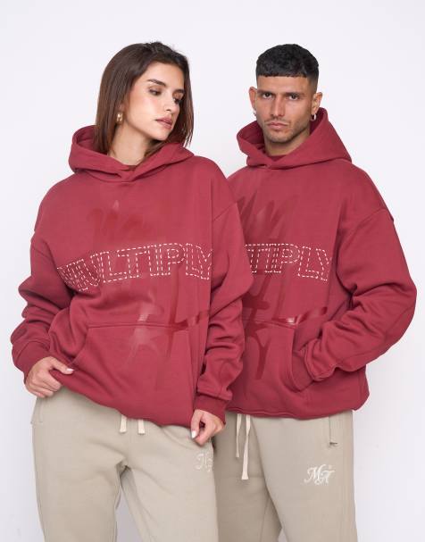 Multiply Apparel - Base - Oversized hoodie in robijnrood - view 1