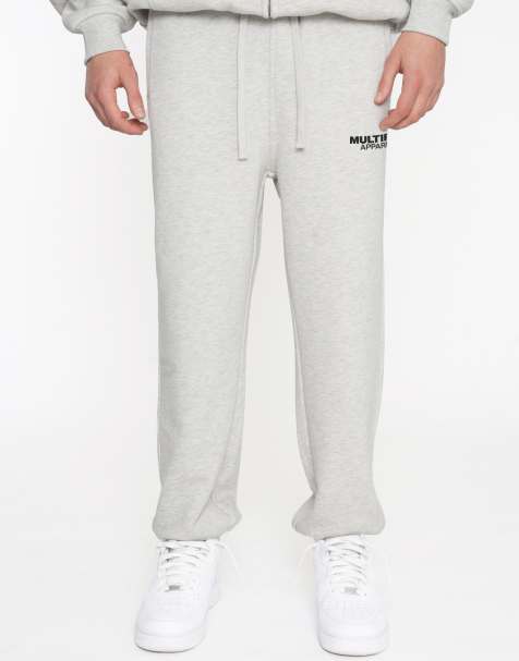 Multiply Apparel - Buff - Joggingbroek in grijs gemêleerd - view 1
