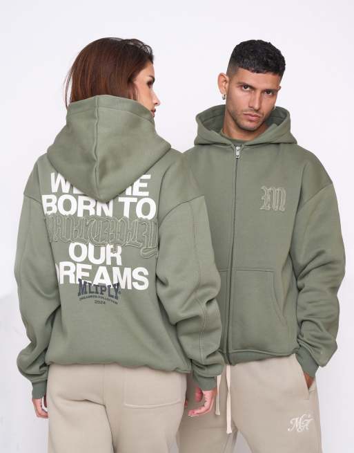 Multiply Apparel – Defense – Oversize-Kapuzenjacke in Kleeblattgrün