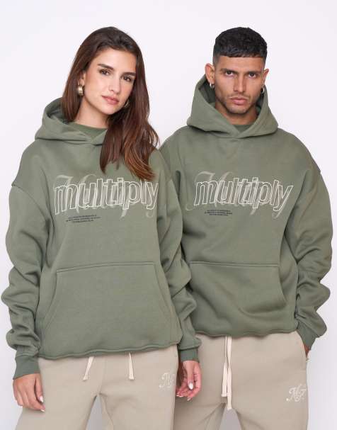 Multiply Apparel – Dribble – Oversize-Kapuzenpullover in Kleeblattgrün - view 1