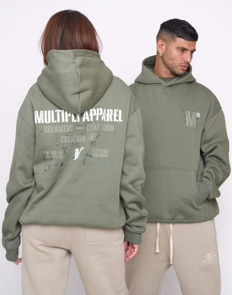 Multiply Apparel – Drill – Oversize-Kapuzenpullover in Kleeblattgrün - view 1