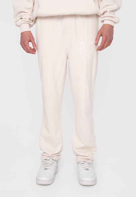 Multiply Apparel - Gekreukte joggingbroek in gebroken wit - view 1