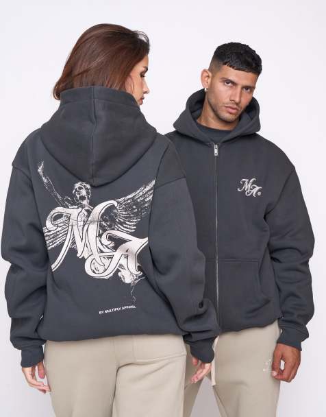 Multiply Apparel - Hero - Felpa oversize con cappuccio e zip nero soda - view 1