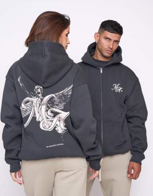 Multiply Apparel - Hero - Sweat à capuche oversize à fermeture éclair - Noir soda - view 1