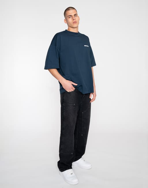 Multiply Apparel - Jean droit avec empiècement - Noir