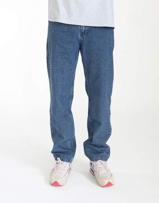 Multiply Apparel - Jean droit élégant coupe ample - Bleu clair