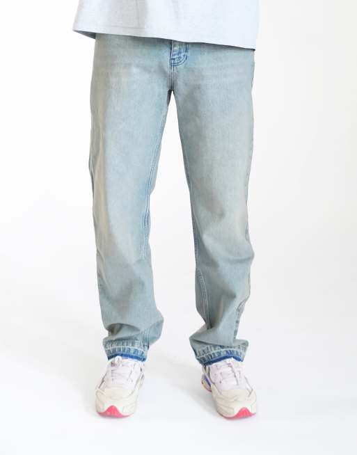 Multiply Apparel - Jeans dritti larghi color sabbia blu