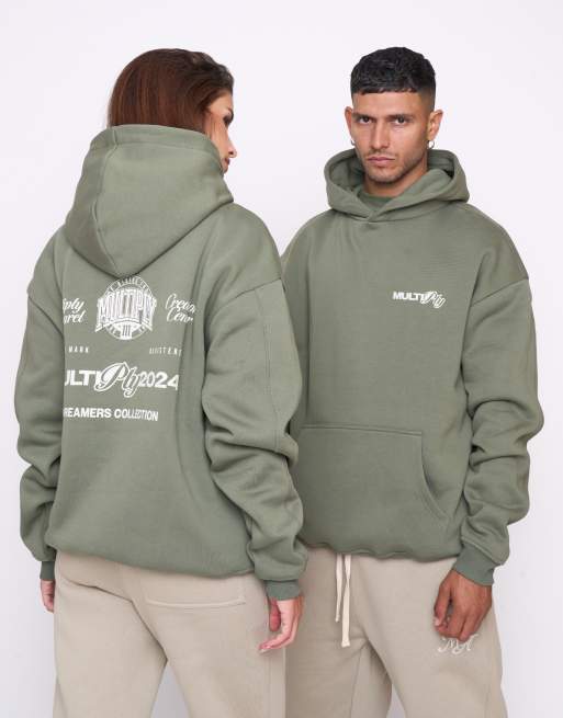 Multiply Apparel – Match – Oversize-Kapuzenpullover in Kleeblattgrün