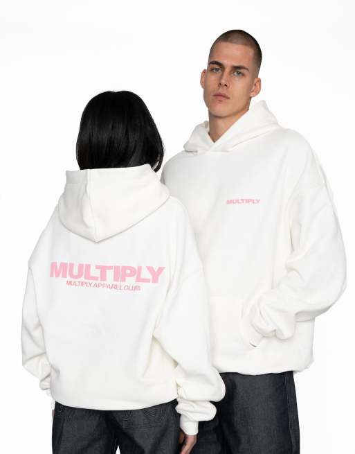 Multiply Apparel - Multiply - Felpa oversize con cappuccio bianco neve
