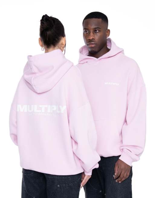 Multiply Apparel - Multiply - Felpa oversize con cappuccio rosa