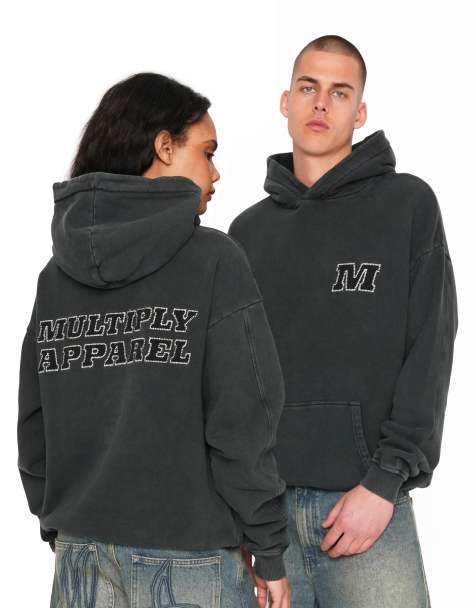 Multiply Apparel - Multiply - Felpa oversize nera in twill con cappuccio - view 1
