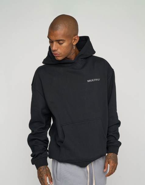 Multiply Apparel - Multiply - Oversized hoodie met rits in schwarz - view 1