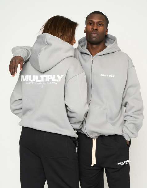 Multiply Apparel - Multiply - Oversized hoodie met rits in ultiem grijs - view 1