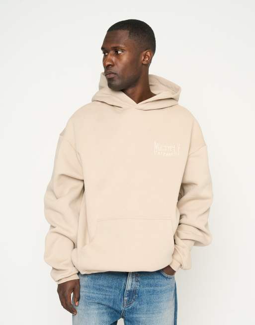 Multiply Apparel – Nobility – Oversize-Kapuzenpullover in schlichtem Taupe