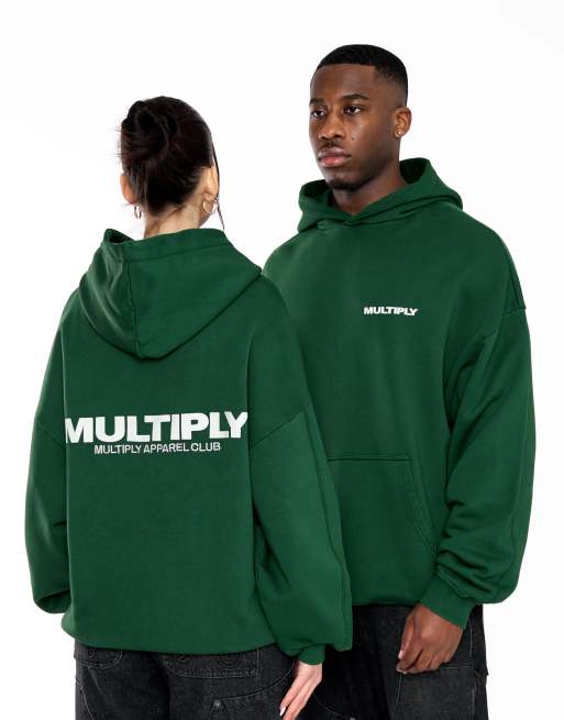 Multiply Apparel - Oversized hoodie met Multiply-logo in groen